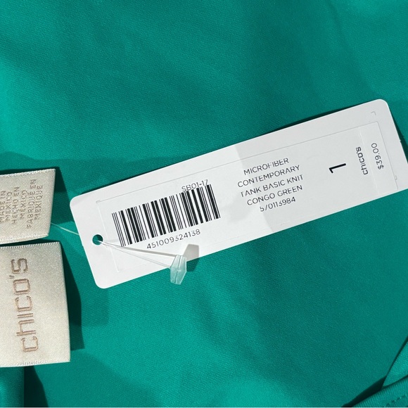 NWT Chico's Eyelet Linen Congo Jacket and matching Tank Top. - Picture 9 of 11